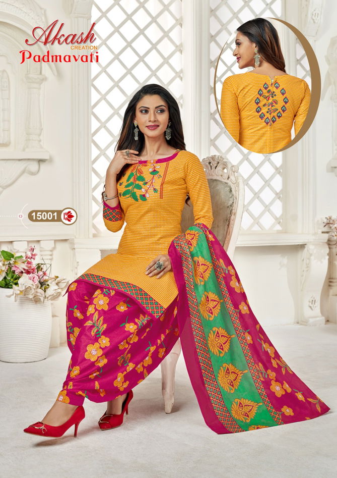 AKASH PADMAVATI 15 Regular Wear Cotton Printed Designer Dress Material Collection